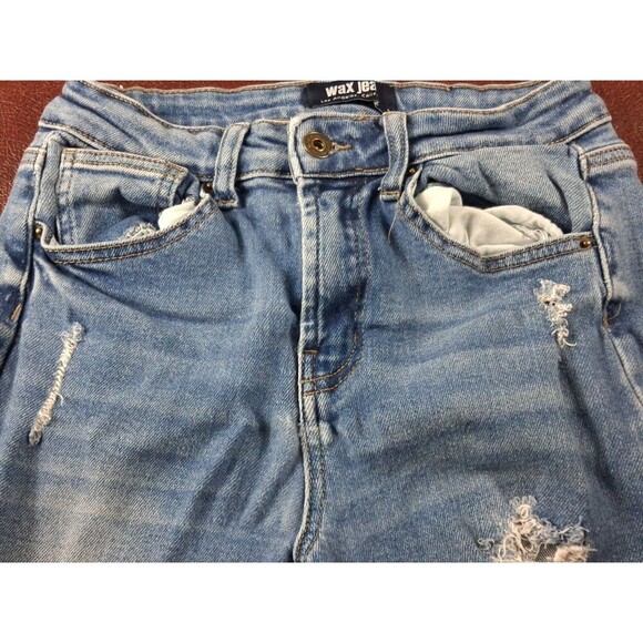 Wax Jeans Los Angeles Light Wash Distressed Size 7/28 - Picture 3 of 16